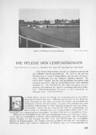 Die Pflege der Leibesübungen