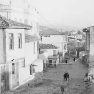 Griechenland. Thessaloniki. Blick in die Altstadt.