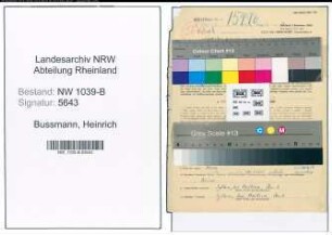Entnazifizierung Heinrich Bussmann , geb. 20.11.1910 (Feuerwehrmann)