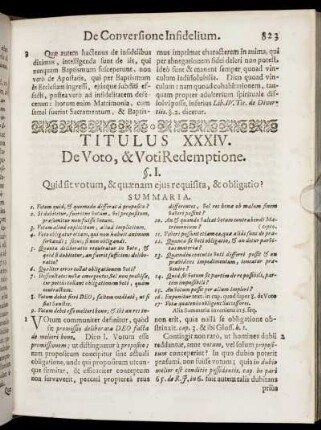 Titulus XXXIV. De Voto, & Voti Redemptione. - Titulus XXXIX. De Censibus, Exactionibus, & Procurationibus.