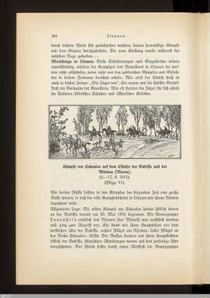 Kämpfe vor Schaulen auf dem Ostufer der Dubissa und der Windau (Wenta)