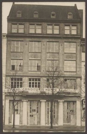 Ansichtskarte Neubau "Konditorei Koppe", Königgrätzer Straße 117