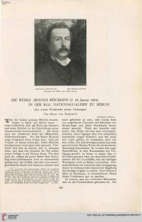 17: Die Werke Arnold Böcklins (gest. 16. Januar 1901) in der Kgl. Nationalgalerie zu Berlin, [1] : (zur ersten Wiederkehr seines Todestages)