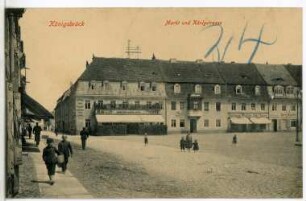Königsbrück. Markt mit Königstraße