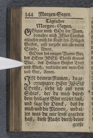 Täglicher Morgen-Segen.