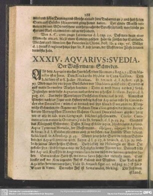 XXXIV. Aquarius: Svedia. Der Wassermann: Schweden