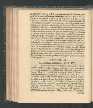 Membr. II. De causis exaltationis Christi.