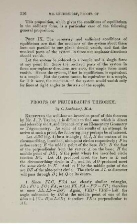 Proofs of Feuerbach's theorem.