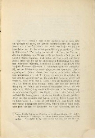 Die Allitteration in der lateinischen Sprache
