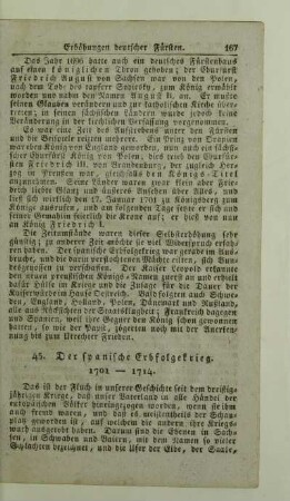 45. Der spanische Erbfolgekrieg. 1701 - 1714