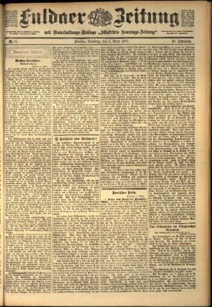 Zweite Ausgabe vom Samstag, den 03. März 1900.