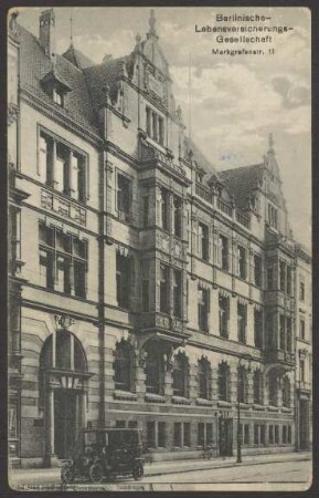 Ansichtskarte "Berlinische-Lebensversicherungs-Gesellschaft", Markgrafenstraße 11