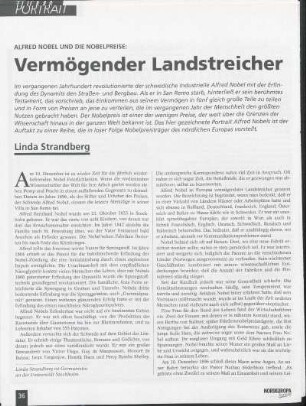 Alfred Nobel und die Nobelpreise: Vermögender Landstreicher