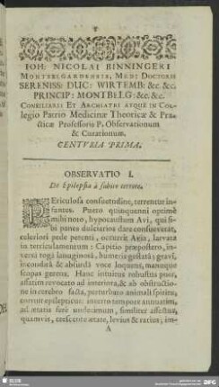 Centuria Prima