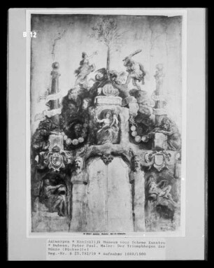 Der Triumphbogen der Münze (Rückseite)