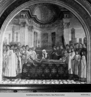 Fresken : Lebensszenen der heiligen Fina : Exequien der heiligen Fina