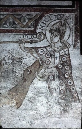Der heilige Nikolaus von Tolentino rettet ein Schiffbrüchige