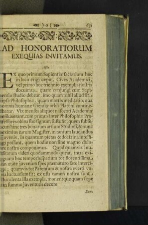 Ad Honoratiorum Exequias Invitamus.