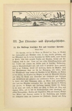 III. Zur Literatur- und Sprachgeschichte