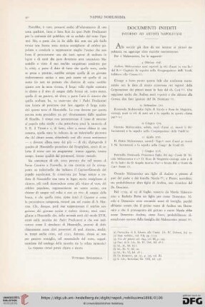 Documenti inediti. Intorno ad artisti napoletani