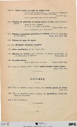 Cuivres (Nr. 128-130)