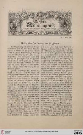 Vereinsmitteilungen Nr. 6 (März 1887)
