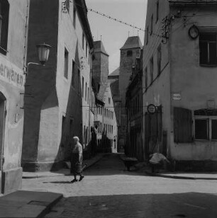 Freiberg. Blick in die Enge Gasse