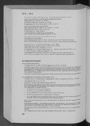 IV.5 Studentenschaft