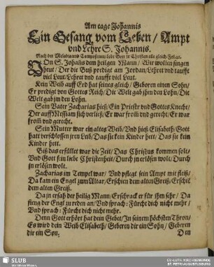 Von Sankt Johann's dem heil'gen Mann