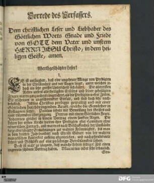 Vorrede des Verfassers.