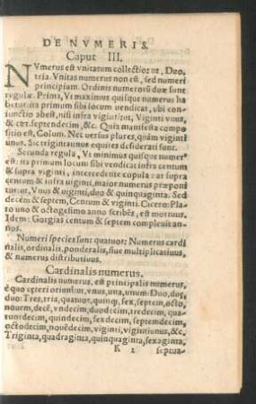 De Numeris. Caput III.