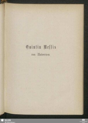 Quintin Messis von Antwerpen