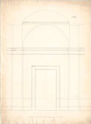 Klenze, Leo von; München; Alte Pinakothek - Kompartiment Nordwand (Schnitt)