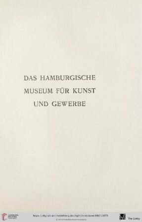 Das Hamburgische Museum für Kunst und Gewerbe