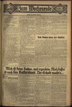 Dritte Ausgabe vom Sonntag, den 26. März 1933.