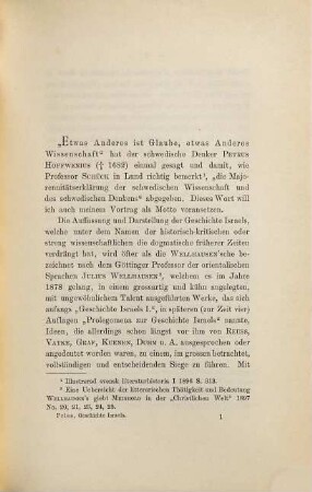Moderne Darstellungen der Geschichte Israels : Vortrag auf dem ersten religionswissenschaftlichen Kongress in Stockholm gehalten am 1. September 1897