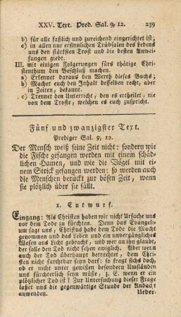 Fünf und zwanzigster Text