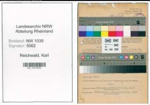 Entnazifizierung Karl Reichwald , geb. 09.11.1902 (Steiger)