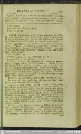 LXXXI. Baccalaurei unde sortiti sunt nomen?
