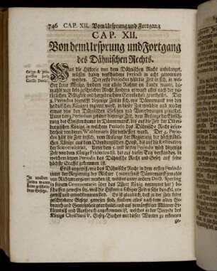Cap. XII. Von dem Ursprung und Fortgang des Dähnischen Rechts.