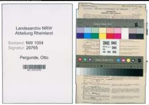 Entnazifizierung Otto Pergunde , geb. 29.01.1903 ()