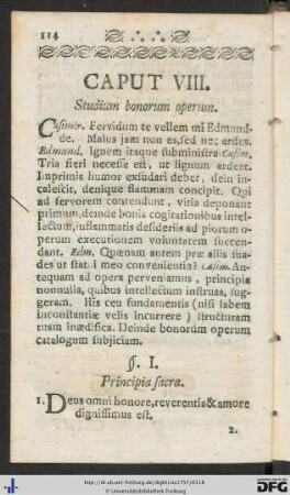 Caput VIII. Studium bonorum operum.