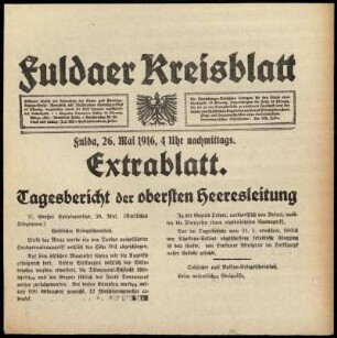 Ausgabe vom Freitag, den 26. Mai 1916.