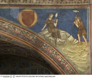 Biblische und hagiographische Szenen, Fabeln von Aesop, Jagd-, Kampf- und Monatsdarstellungen, Adam und Eva arbeiten