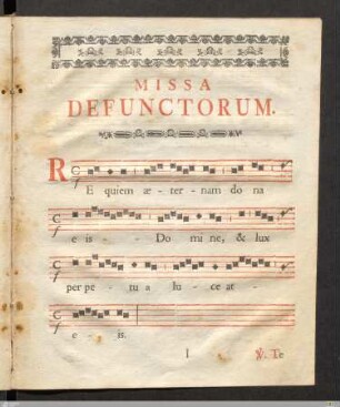 Missa Defunctorum.
