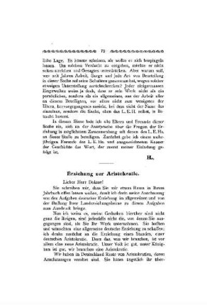 Erziehung zur Aristokratie
