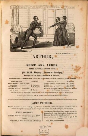 Arthur, ou seize ans après : drame-vaudeville en deux actes