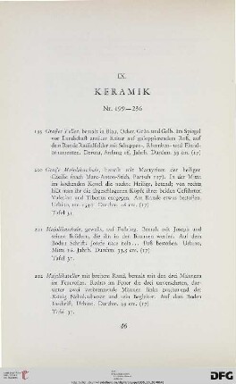 IX. Keramik (Nr. 199-236)