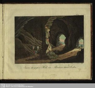Inneres der großen Höhle von Alcantara ohnweit Lissabon (Tab. V, pag. 125)