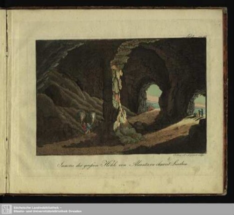 Inneres der großen Höhle von Alcantara ohnweit Lissabon (Tab. V, pag. 125)